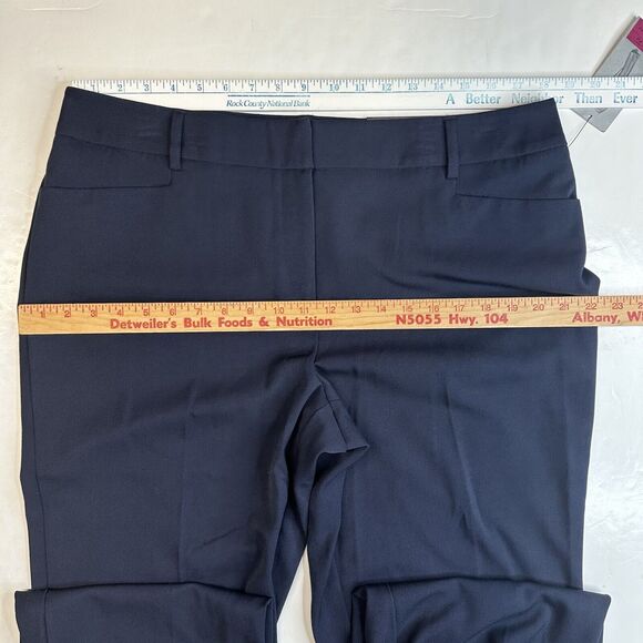 APT 9 Curvy Wide Trouser Leg 16 Navy Blue Stretch Dress Pants Career Plus NEW - Picture 3 of 8